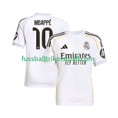 Fußballtrikots Real Madrid Kylian Mbappé 10 2025-2026 Kurzarm Heimtrikotsatz kaufen